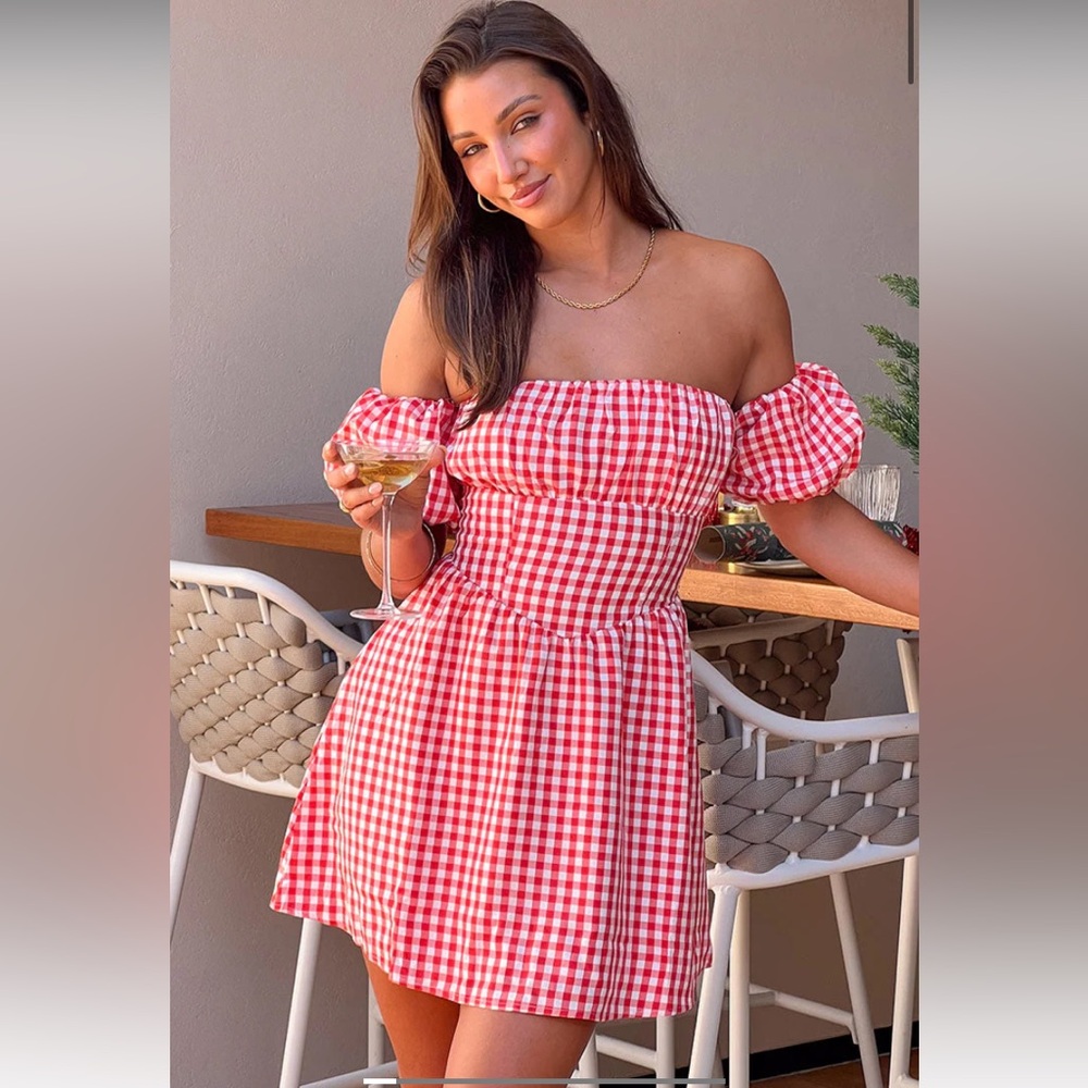 SOLD Beginingg boutique gingham dress